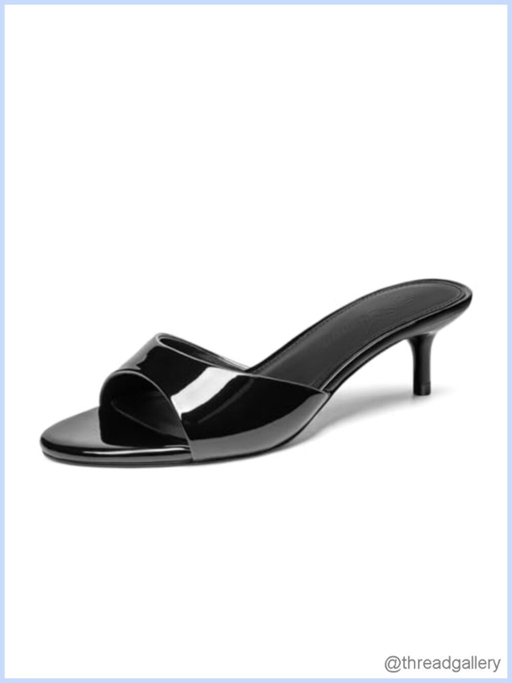 Kitten Heel Slip On Round Toe Heeled Sandals Low Heel Comfort